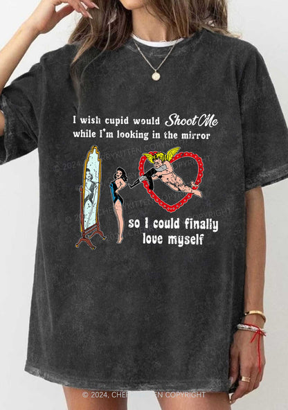 Cupid Would Shoot Me Y2K Washed Tee Cherrykitten