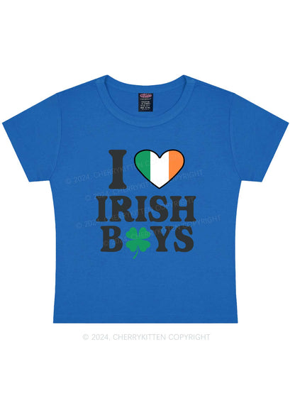 Irish Boy Shamrock St Patricks Y2K Baby Tee Cherrykitten