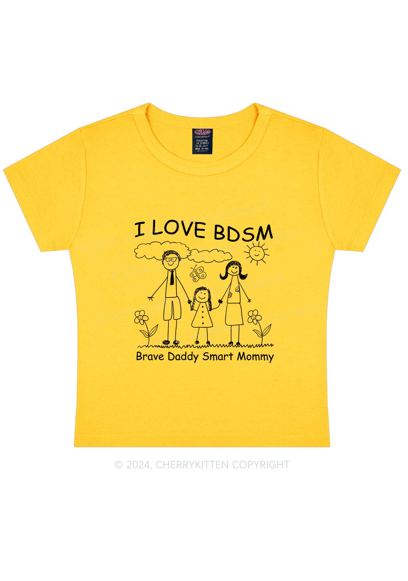 I Love BDSM Y2K Baby Tee Cherrykitten