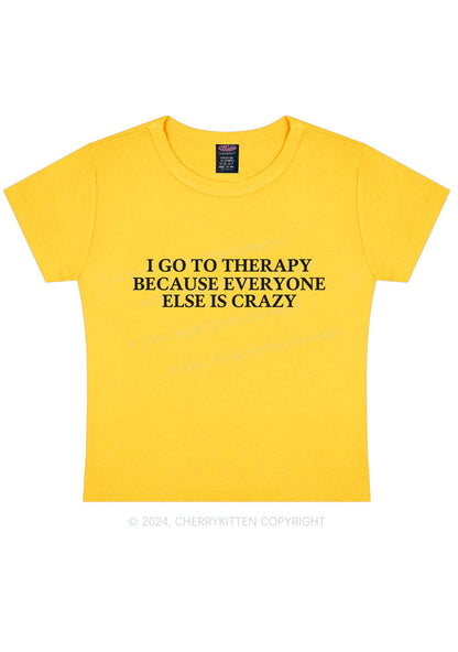 I Go To Therapy Y2K Baby Tee Cherrykitten