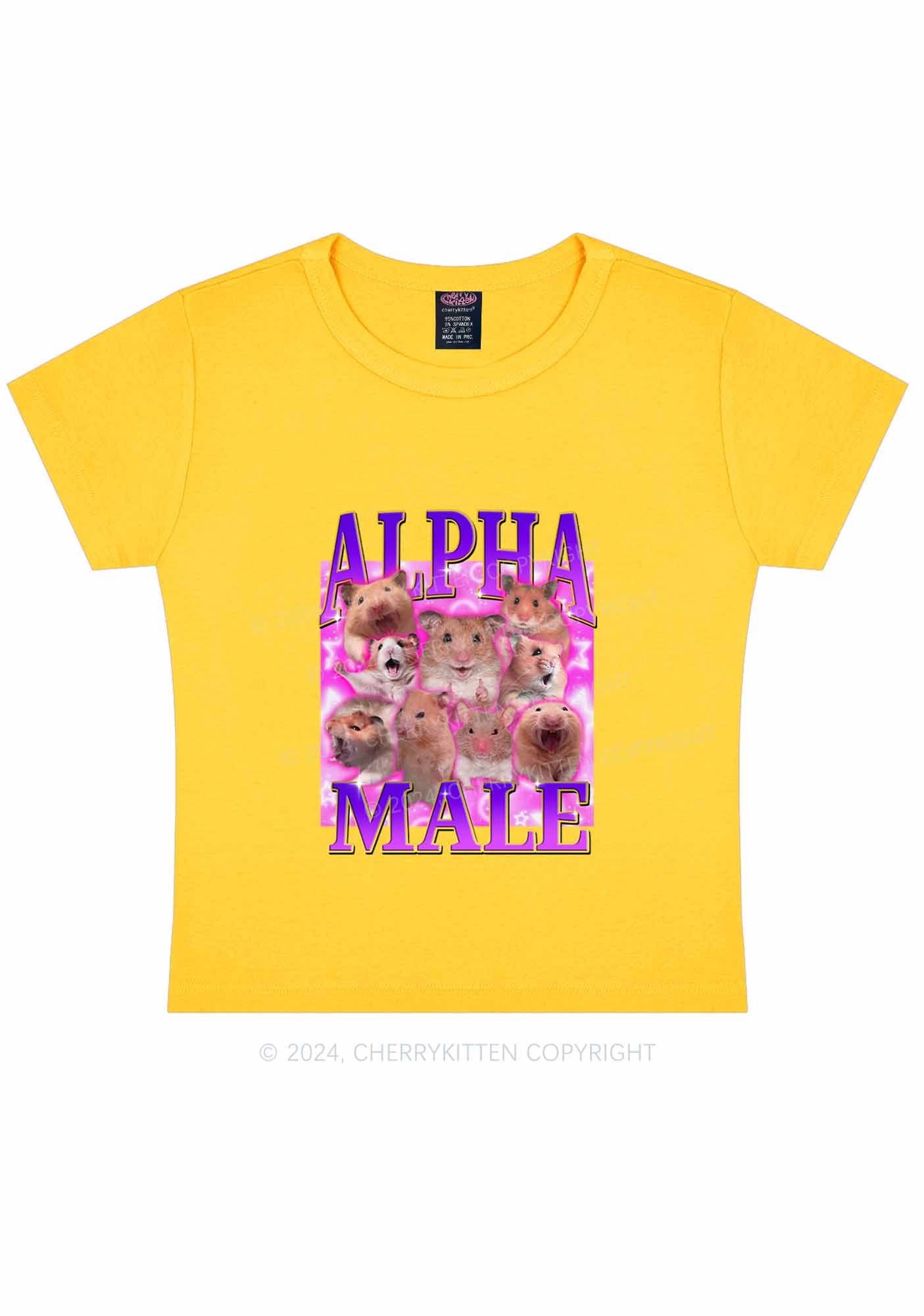 Alpha Male Hamster Y2K Baby Tee Cherrykitten