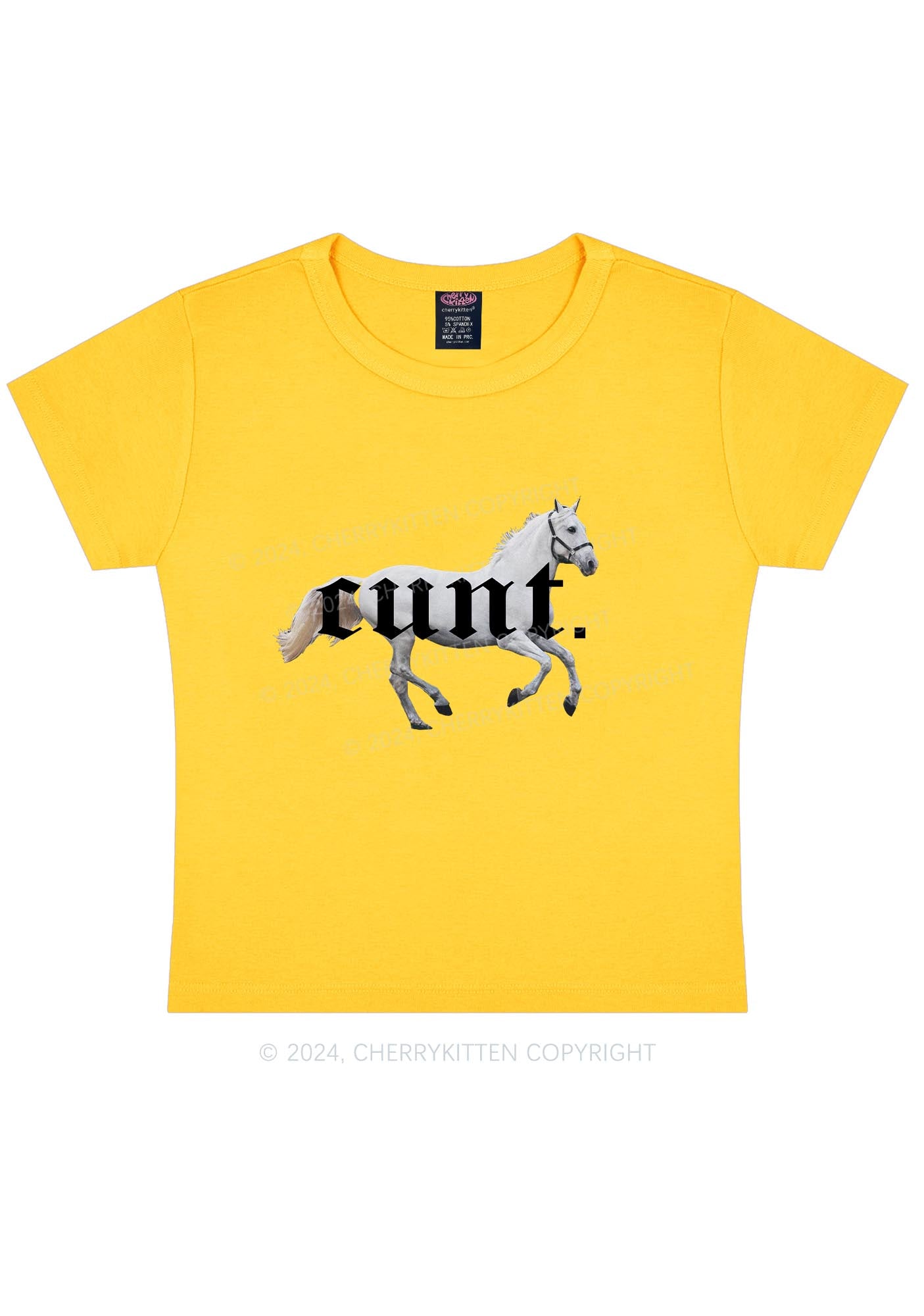 Cxxt Horse Y2K Baby Tee Cherrykitten