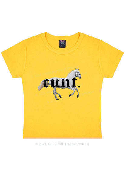 Cxxt Horse Y2K Baby Tee Cherrykitten