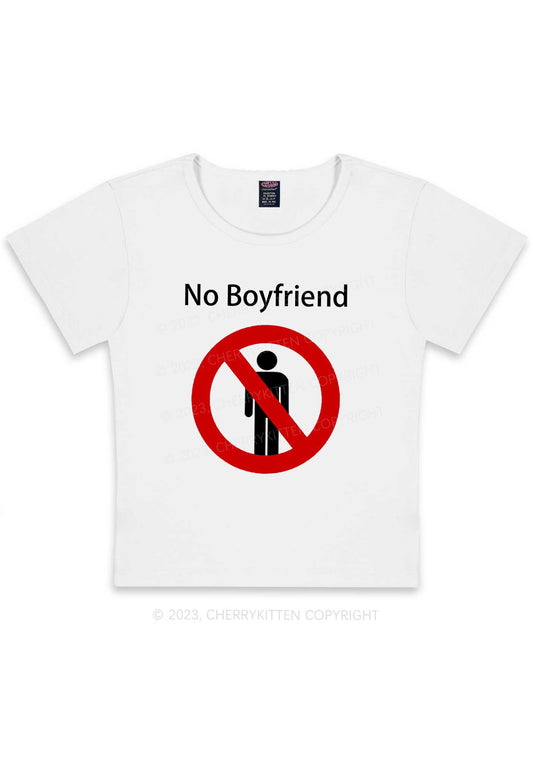 No Boyfriend Y2K Baby Tee Cherrykitten