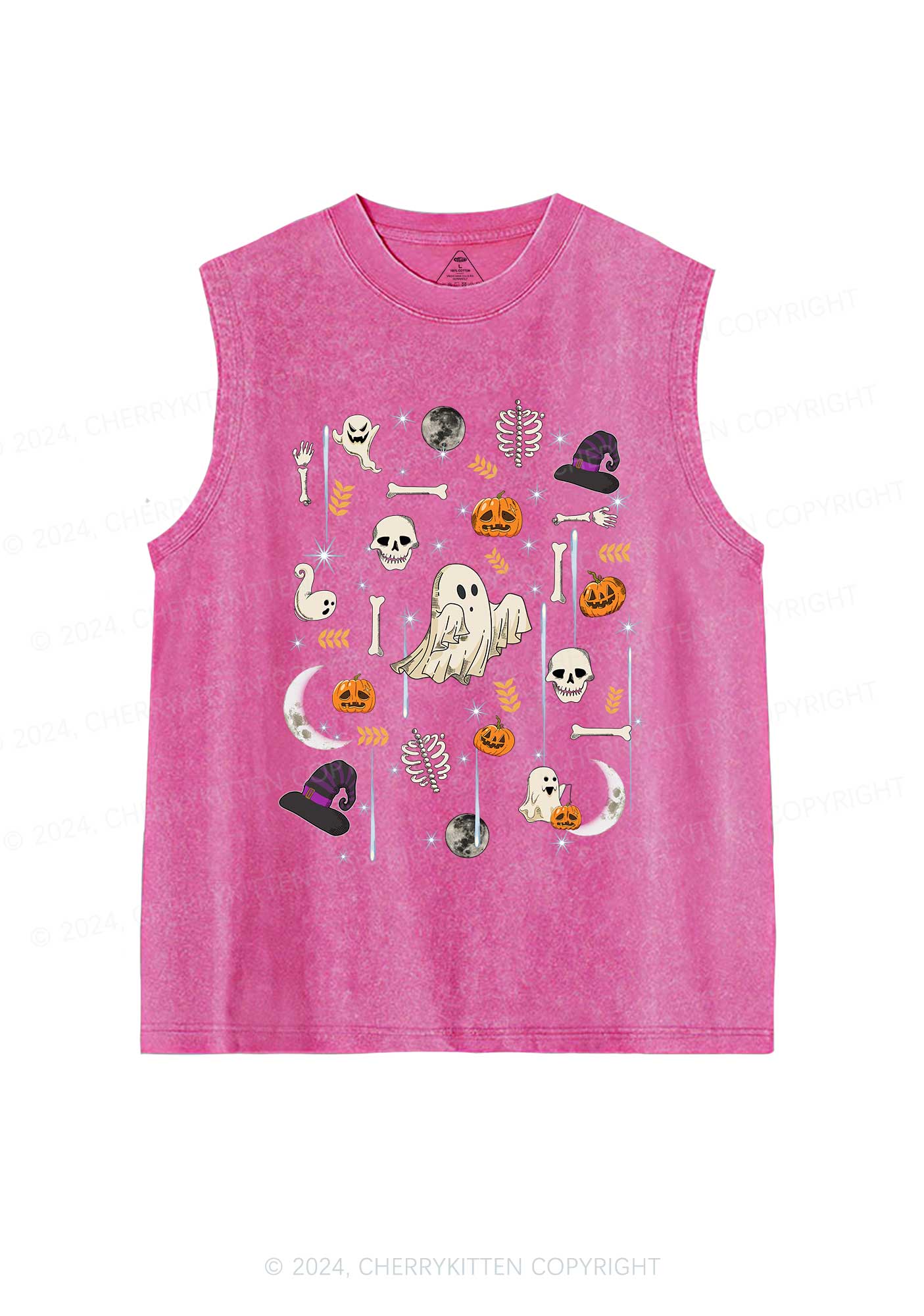 Halloween Elements Y2K Washed Tank Cherrykitten