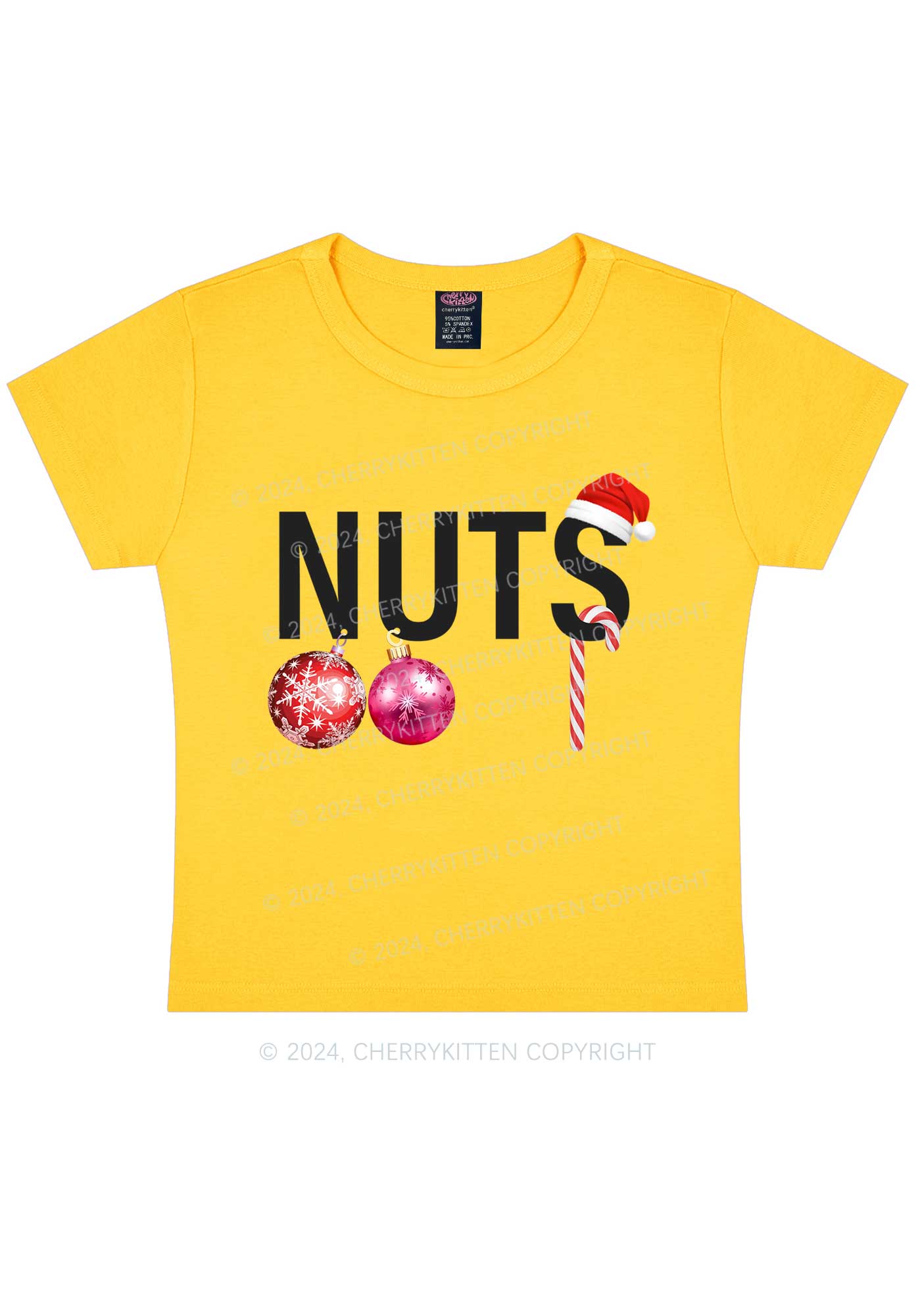 Christmas Nuts Y2K Baby Tee Cherrykitten