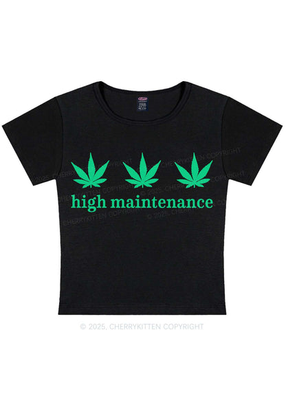 High Maintenance Y2K Baby Tee Cherrykitten