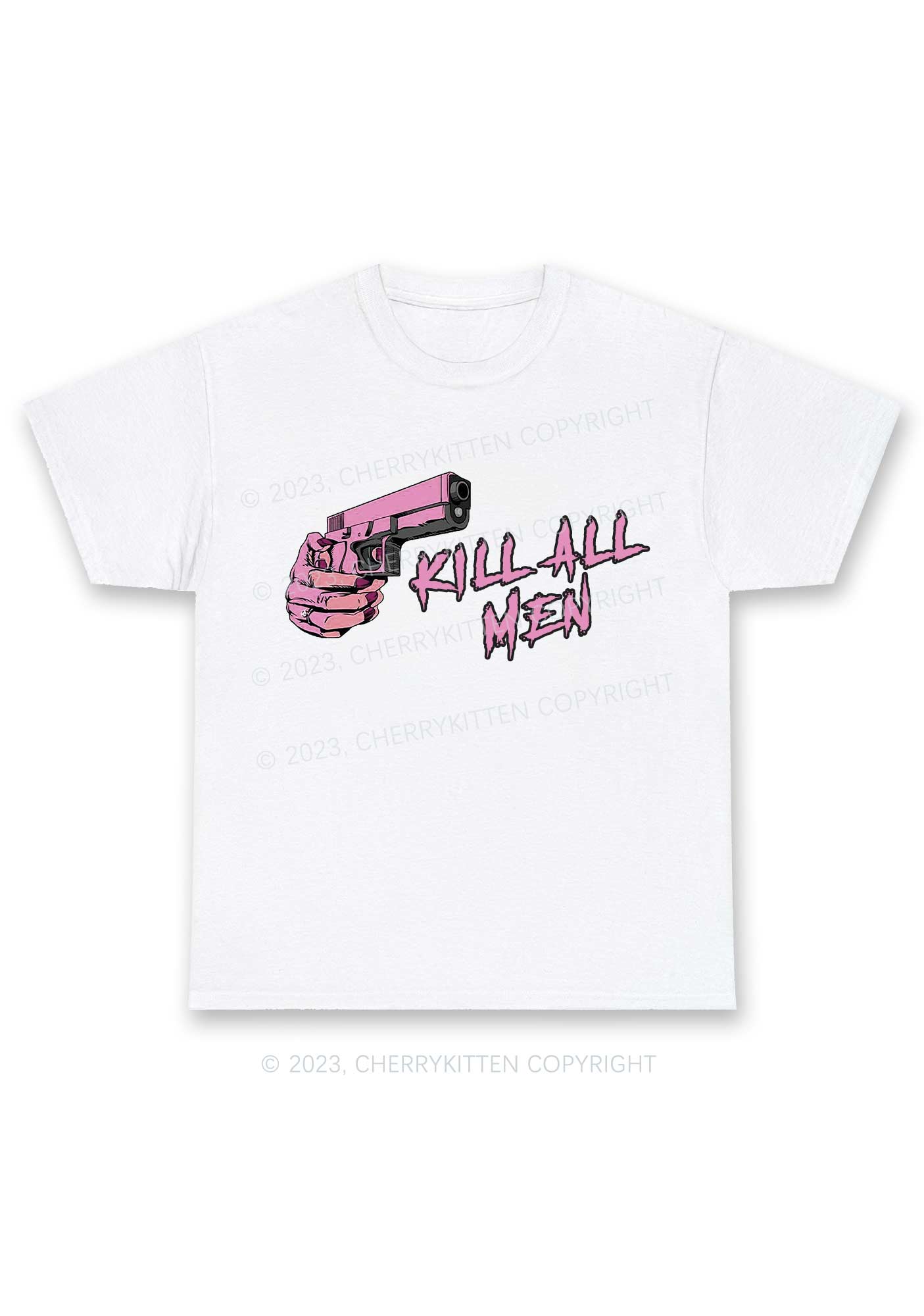 Kill All Men Y2K Chunky Shirt Cherrykitten