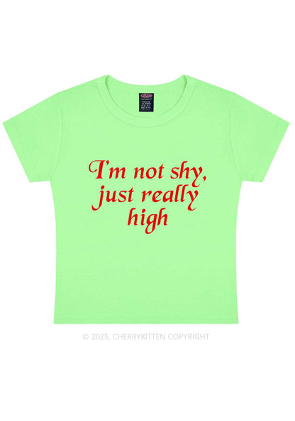 Just Really High Y2K Baby Tee Cherrykitten