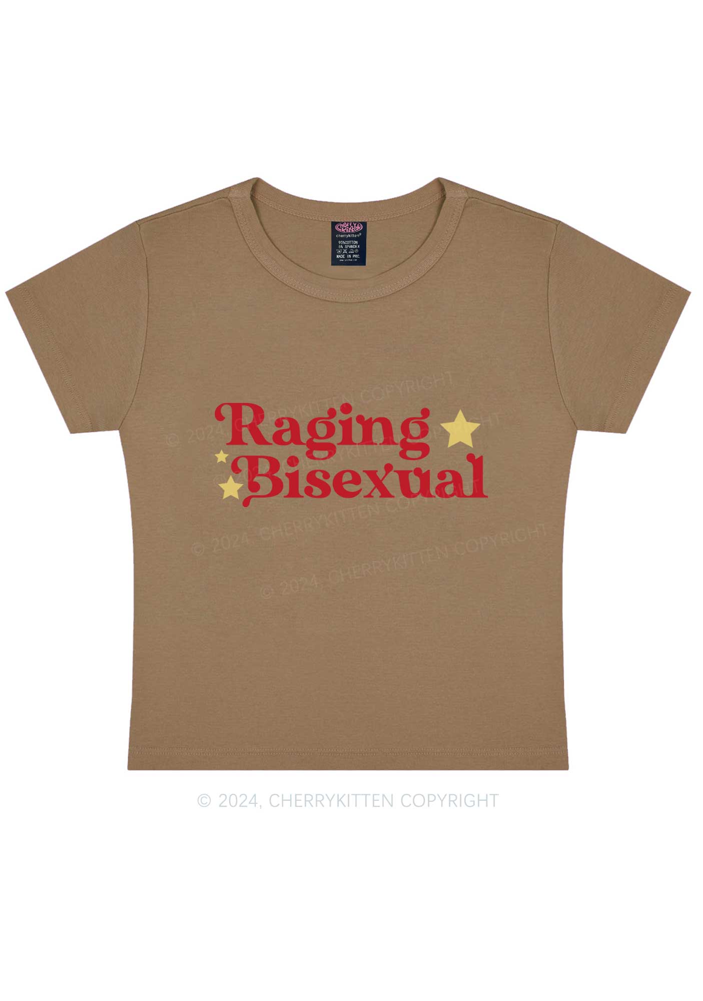 Raging Bisexual Stars Y2K Baby Tee Cherrykitten