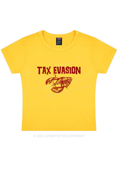 Tax Evasion Lobster Y2K Baby Tee Cherrykitten