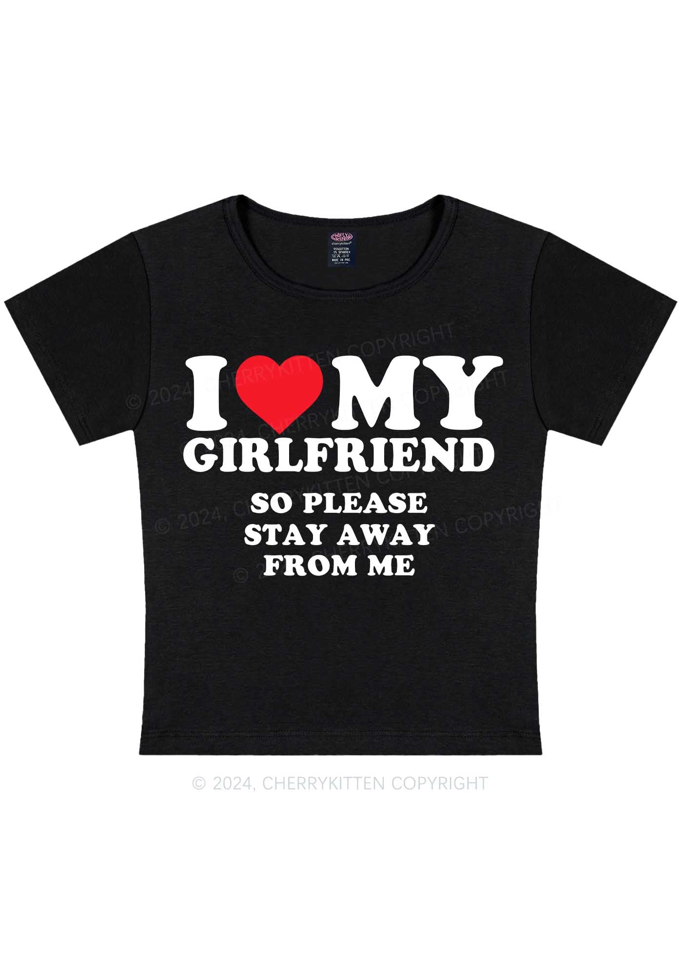 I Love My GF Y2K Valentine's Day Baby Tee Cherrykitten