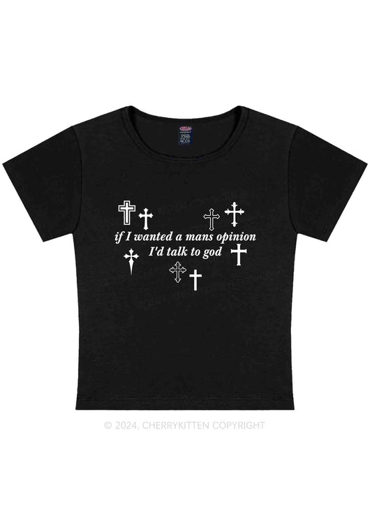 Talk To God Y2K Baby Tee Cherrykitten