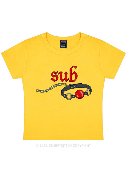 Sub Handcuffs Y2K Baby Tee Cherrykitten