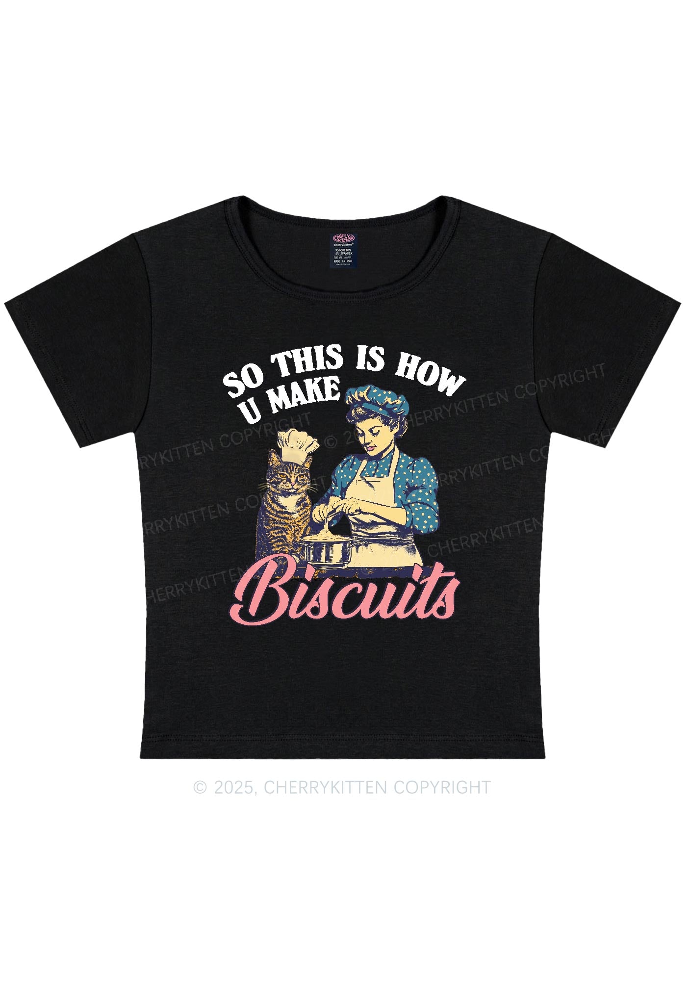 How U Make Biscuits Y2K Baby Tee Cherrykitten