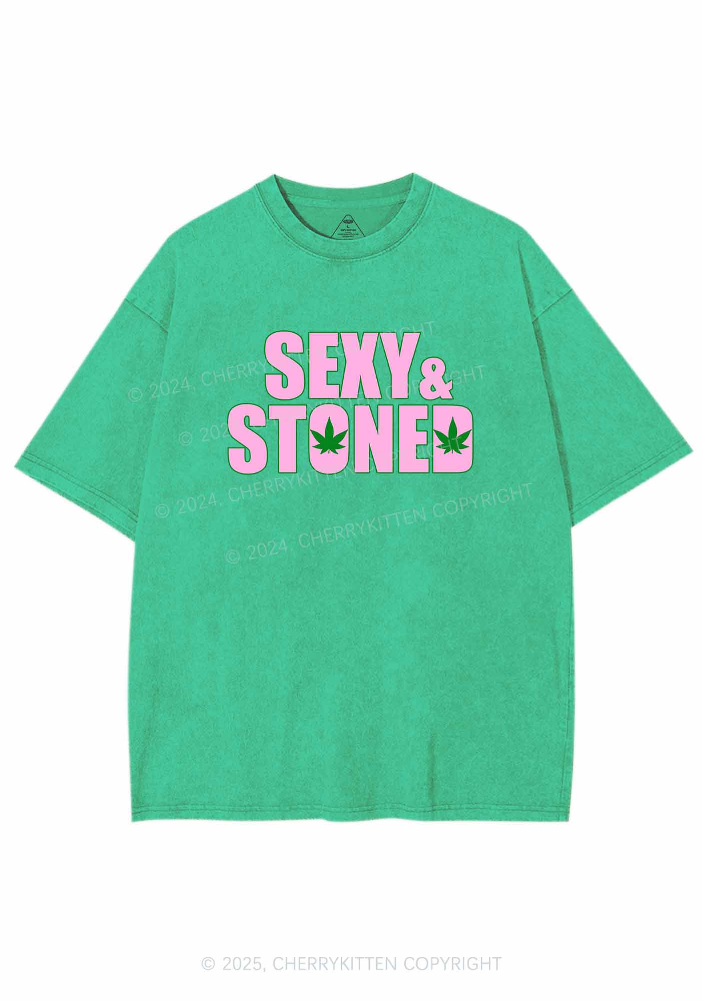 Sx Stoned Y2K Washed Tee Cherrykitten