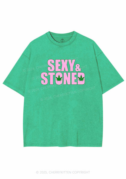 Sx Stoned Y2K Washed Tee Cherrykitten