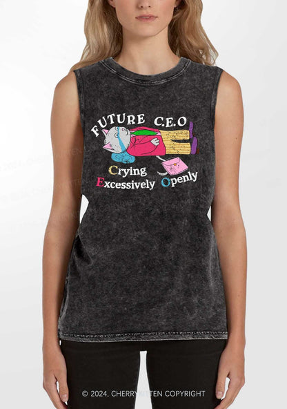 Future CEO Y2K Washed Tank Cherrykitten