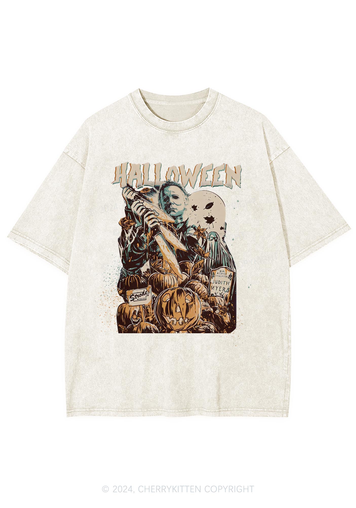 Halloween Killer Y2K Washed Tee Cherrykitten