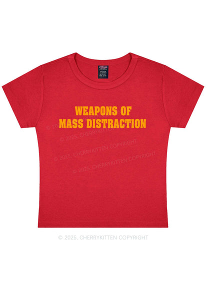 Weapons Of Mass Distraction Y2K Baby Tee Cherrykitten