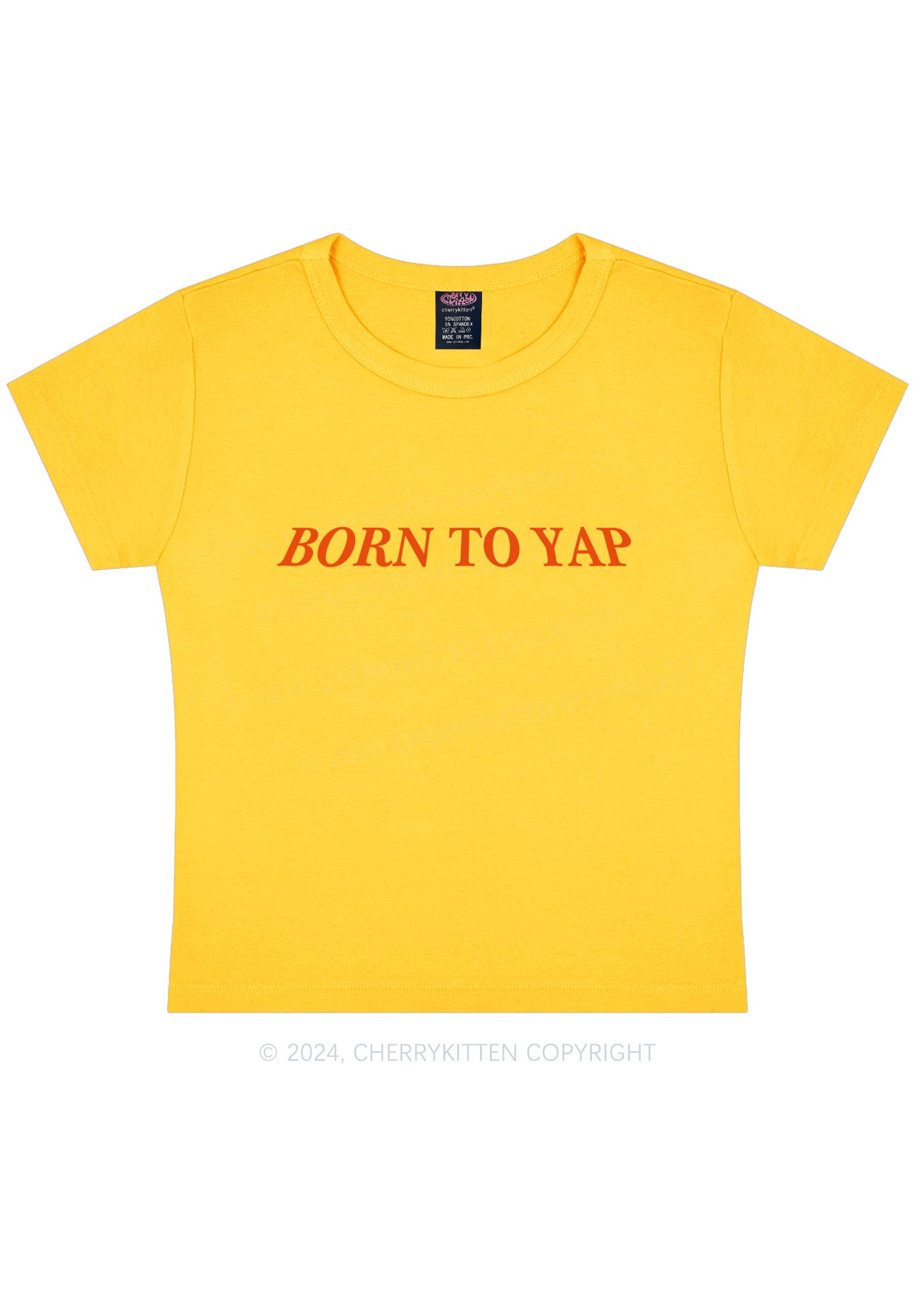 Born To Yap Y2K Baby Tee Cherrykitten