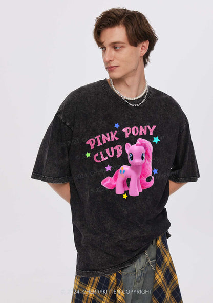 Pink Pony Y2K Washed Tee Cherrykitten