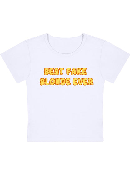 Curvy Best Fake Blonde Ever Baby Tee