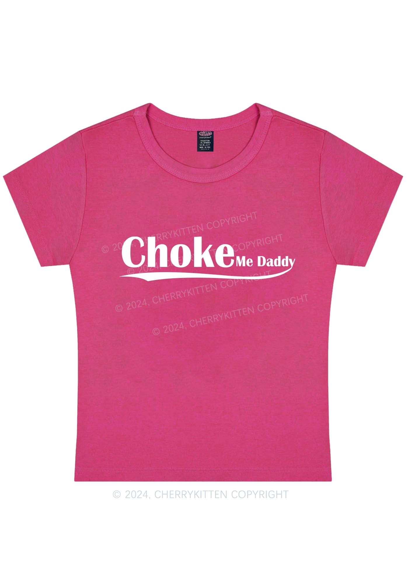 Curvy Choke Me Daddy Y2K Baby Tee Cherrykitten