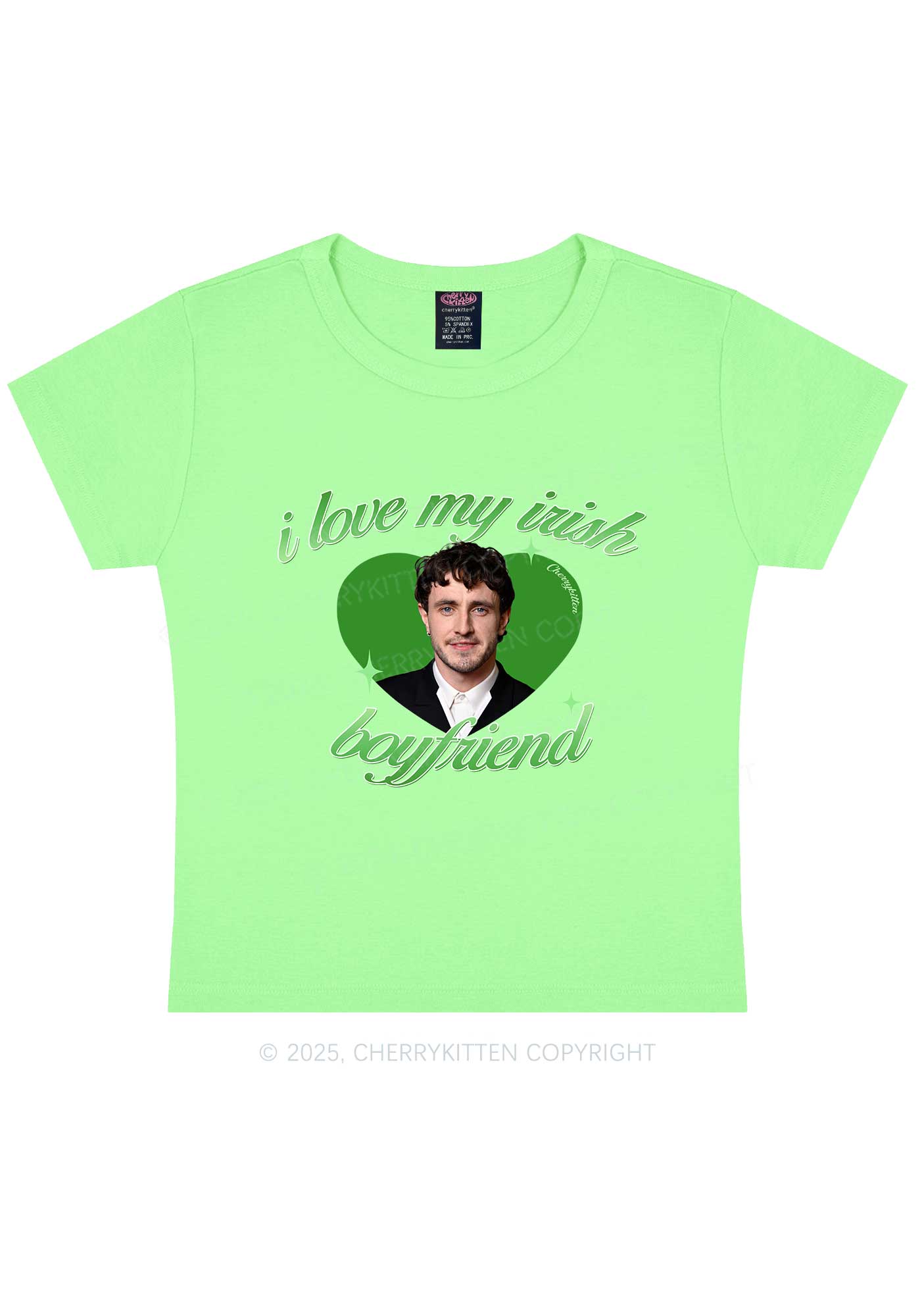 Love My Irish Boyfriend St Patricks Y2K Baby Tee Cherrykitten