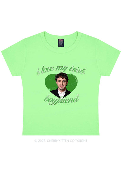 Love My Irish Boyfriend St Patricks Y2K Baby Tee Cherrykitten