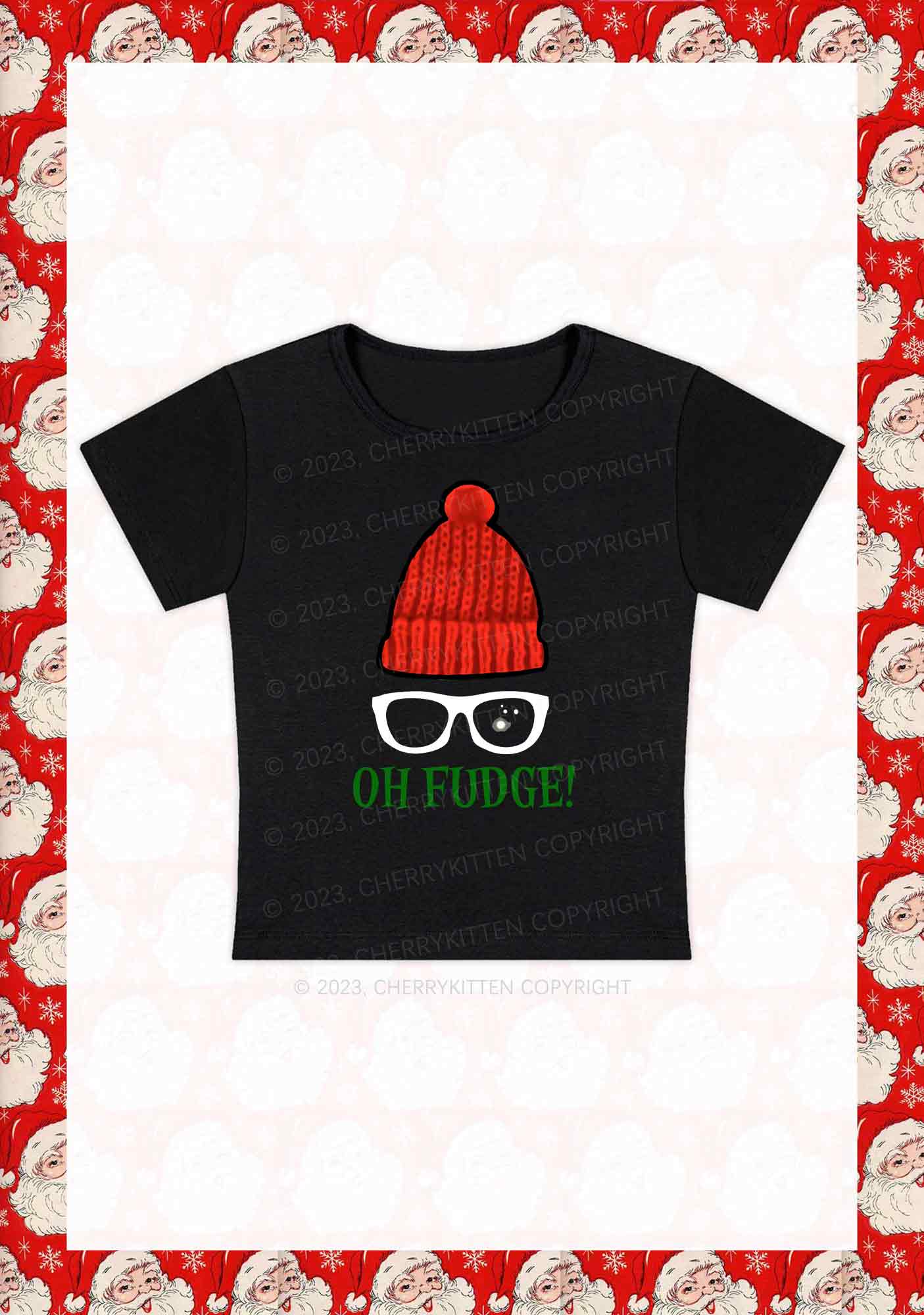 Glasses 5 Designs Christmas Y2K Baby Tee Cherrykitten