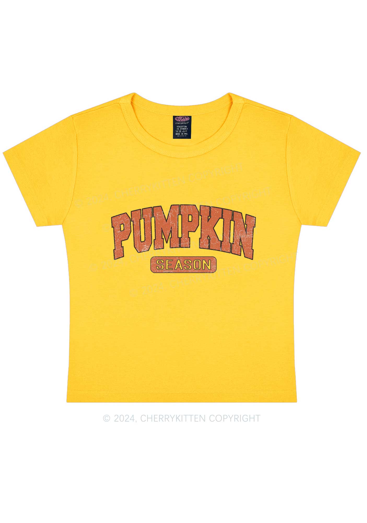 Halloween Pumpkin Season Y2K Baby Tee Cherrykitten