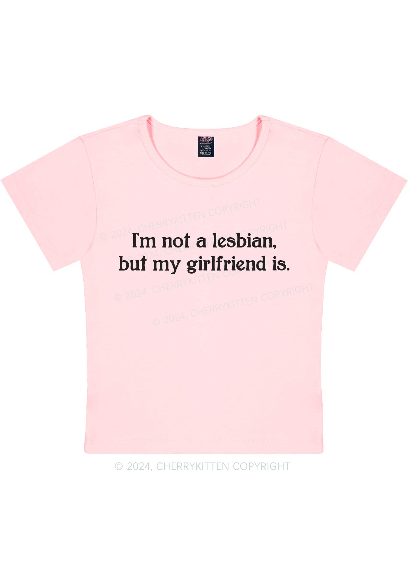 My Girlfriend Is Lesbian Y2K Baby Tee Cherrykitten