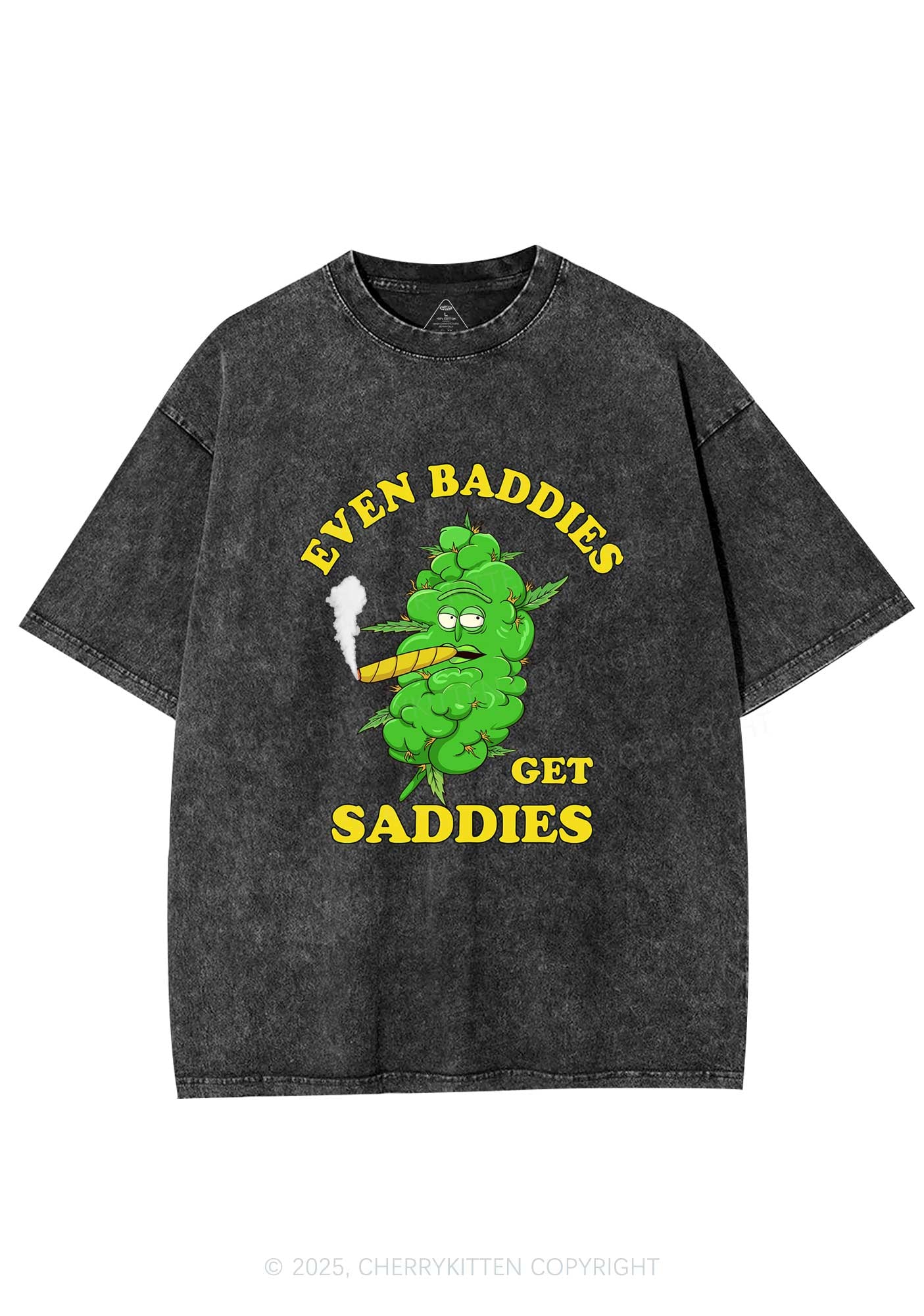 Baddie Smoker Y2K Washed Tee Cherrykitten