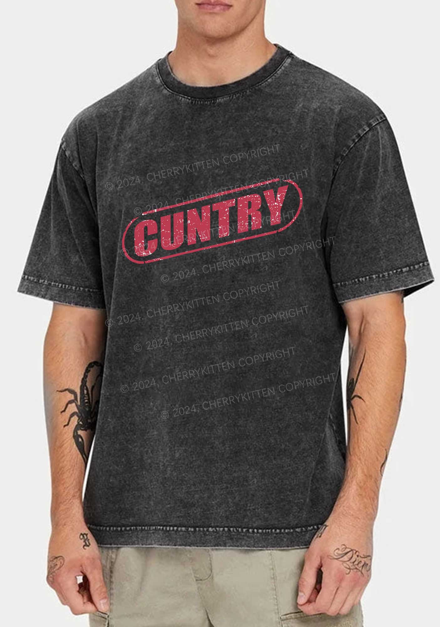 Cuntry Y2K Washed Tee Cherrykitten