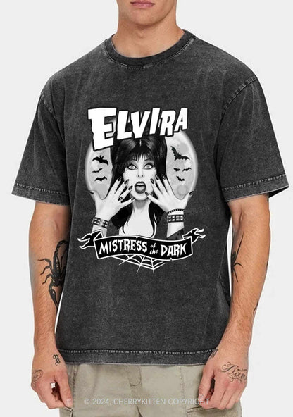 Halloween Mistress Dark Y2K Washed Tee Cherrykitten