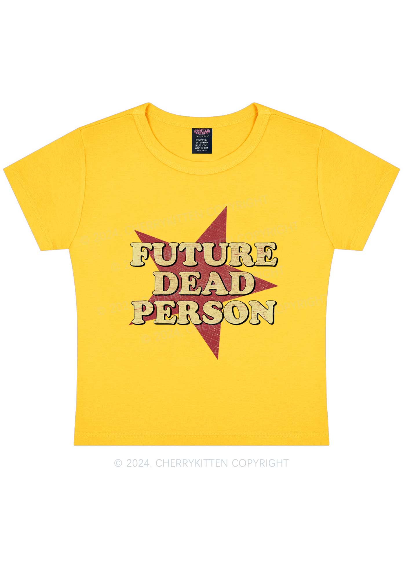 Dead Person Y2K Baby Tee Cherrykitten