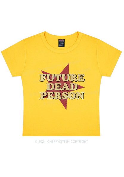 Dead Person Y2K Baby Tee Cherrykitten