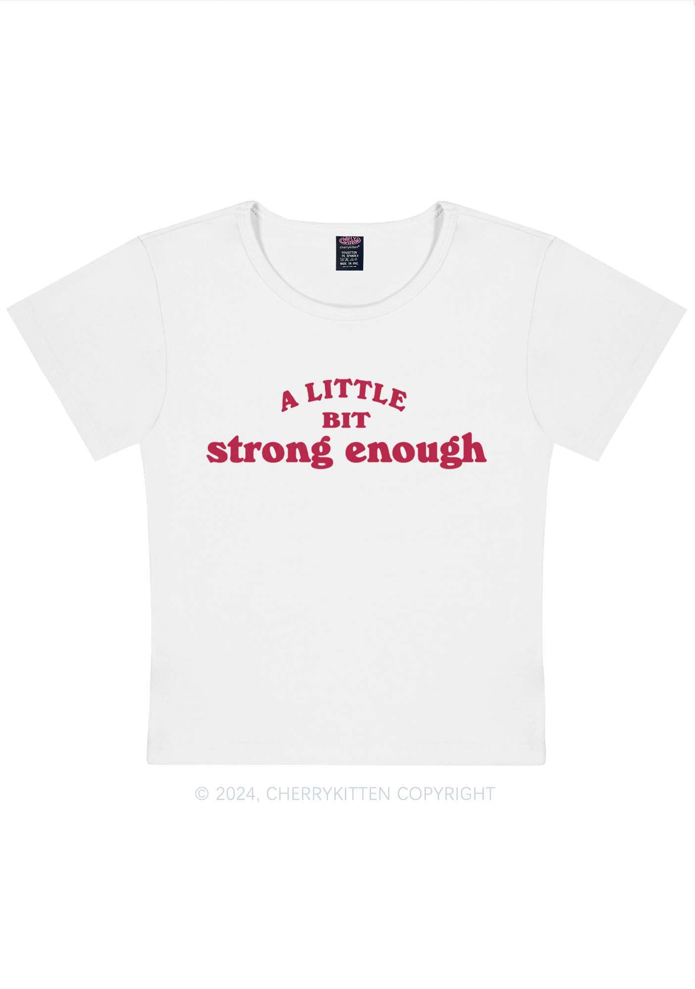 Strong Enough Y2K Baby Tee Cherrykitten