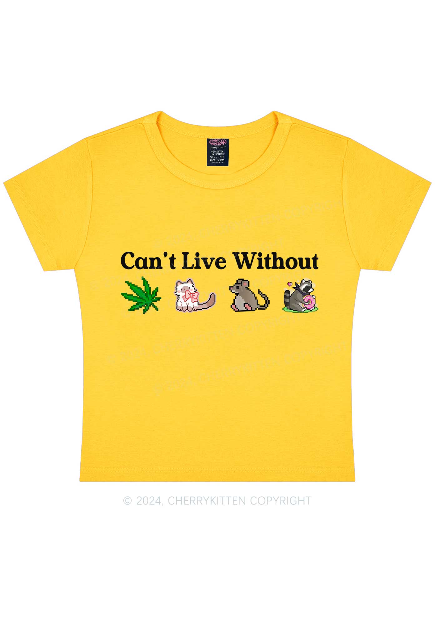 Can't Live Without Y2K Baby Tee Cherrykitten