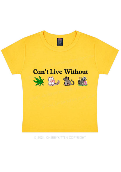 Can't Live Without Y2K Baby Tee Cherrykitten