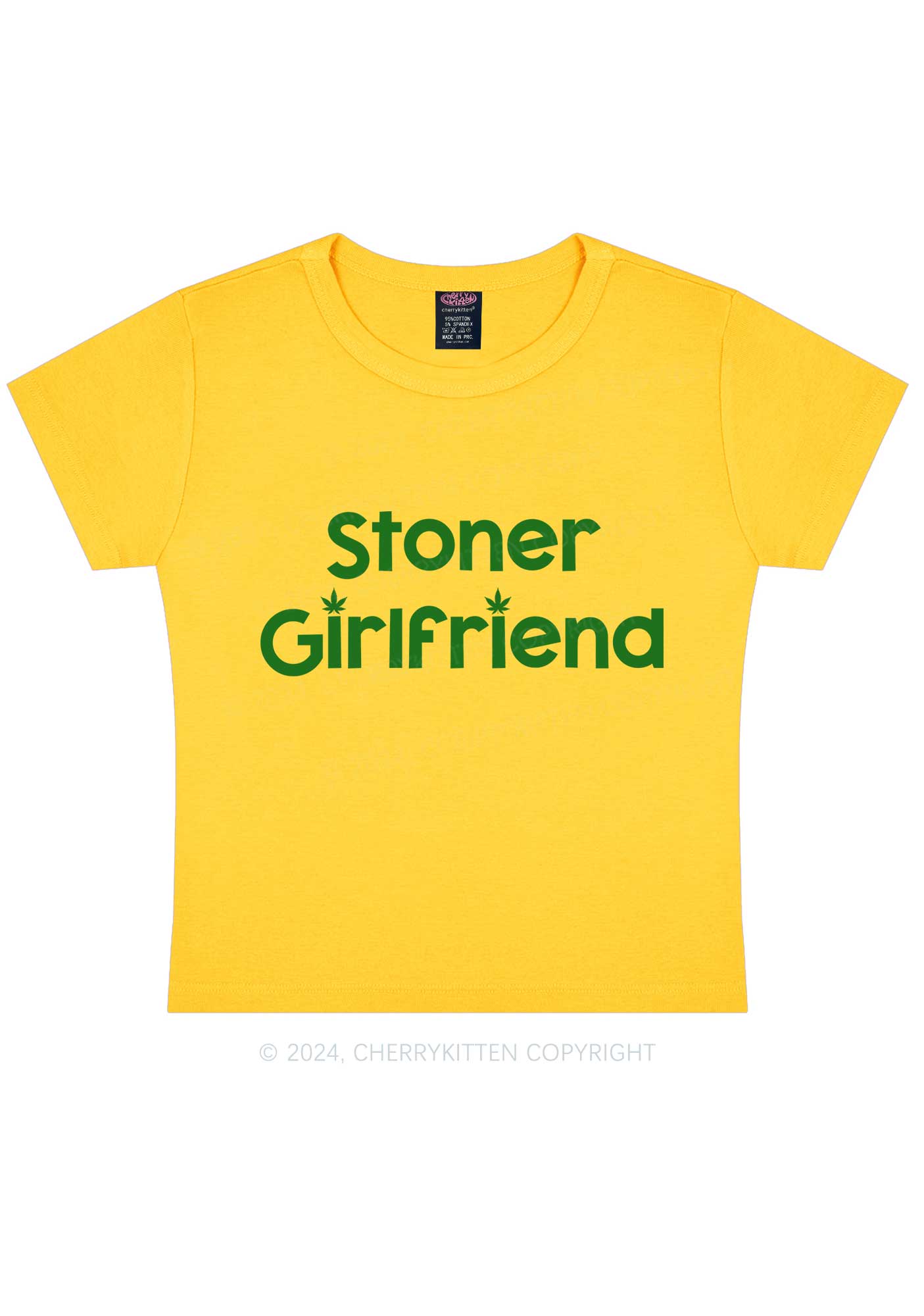 Stoner Girlfriend Y2K Baby Tee Cherrykitten