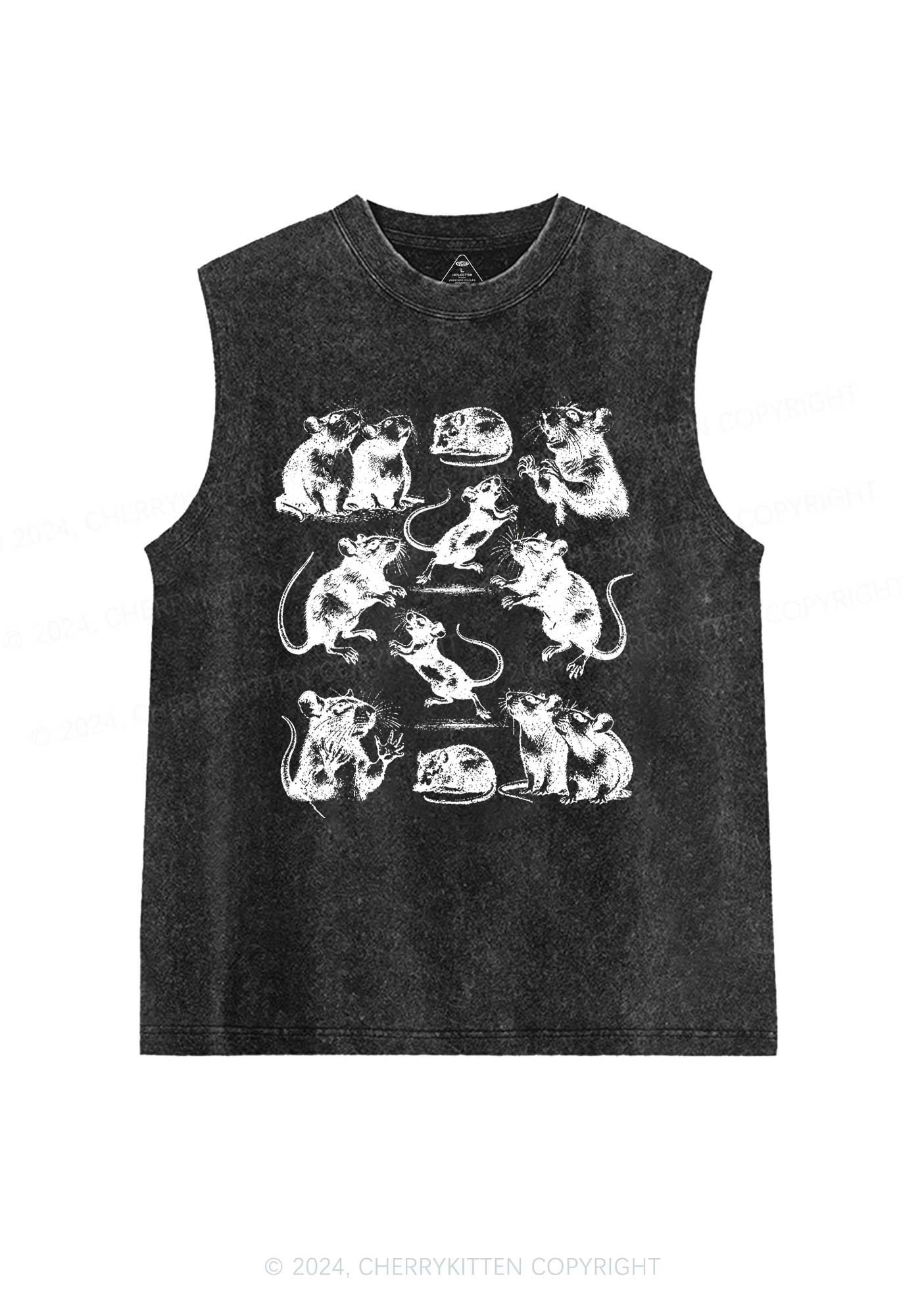 Crazy Rats Y2K Washed Tank Cherrykitten