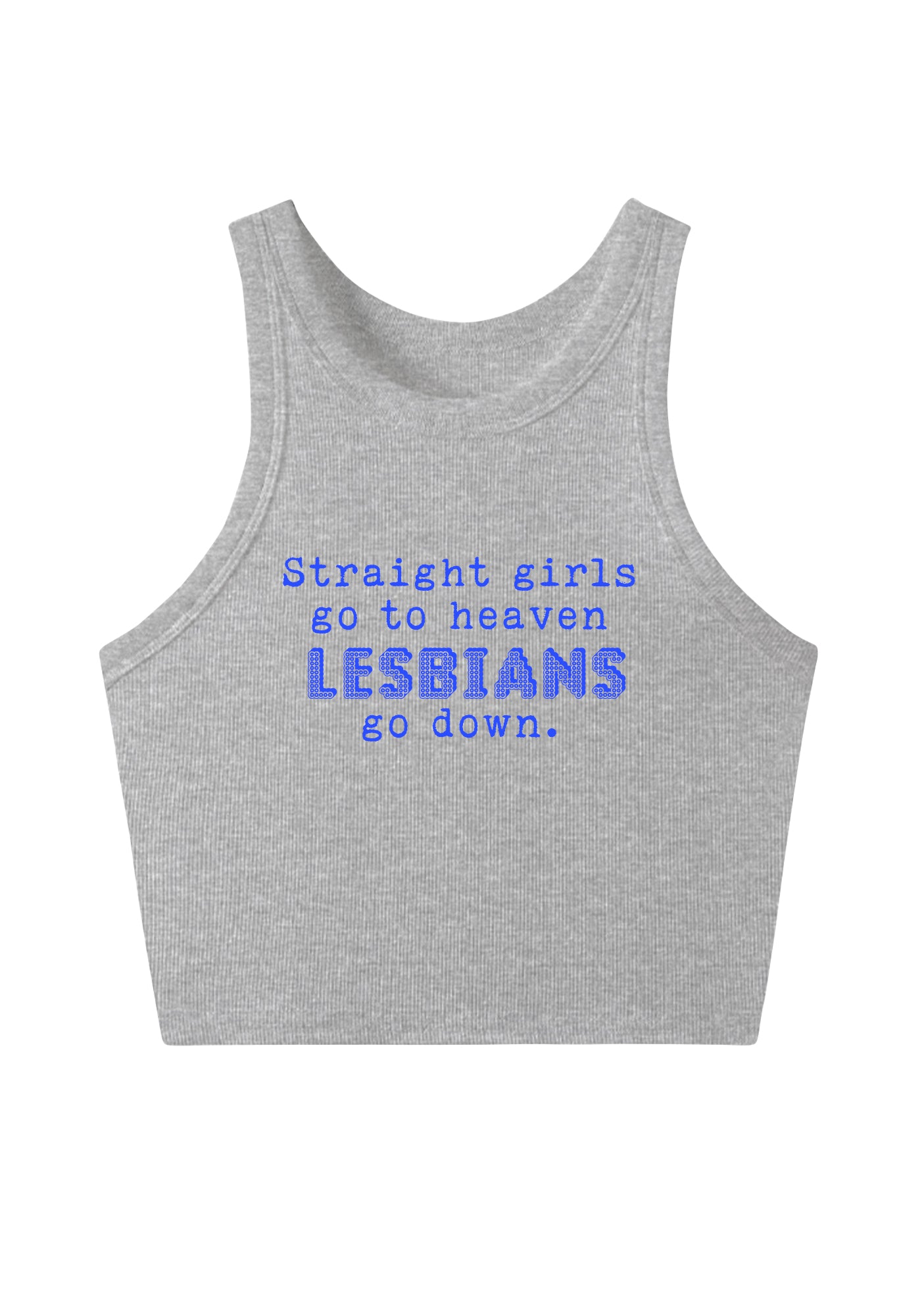 Lesbians Go Down Y2K Crop Tank Top Cherrykitten