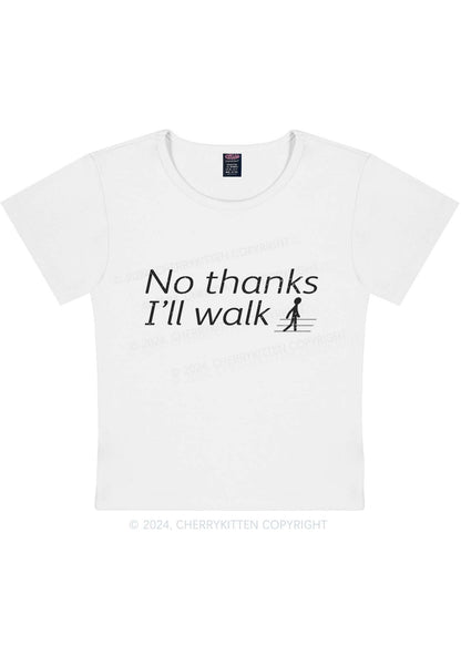 Curvy I'll Walk Y2K Baby Tee Cherrykitten