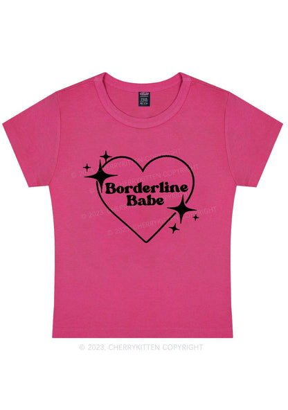 Curvy Borderline Personality Babe Y2K Baby Tee Cherrykitten