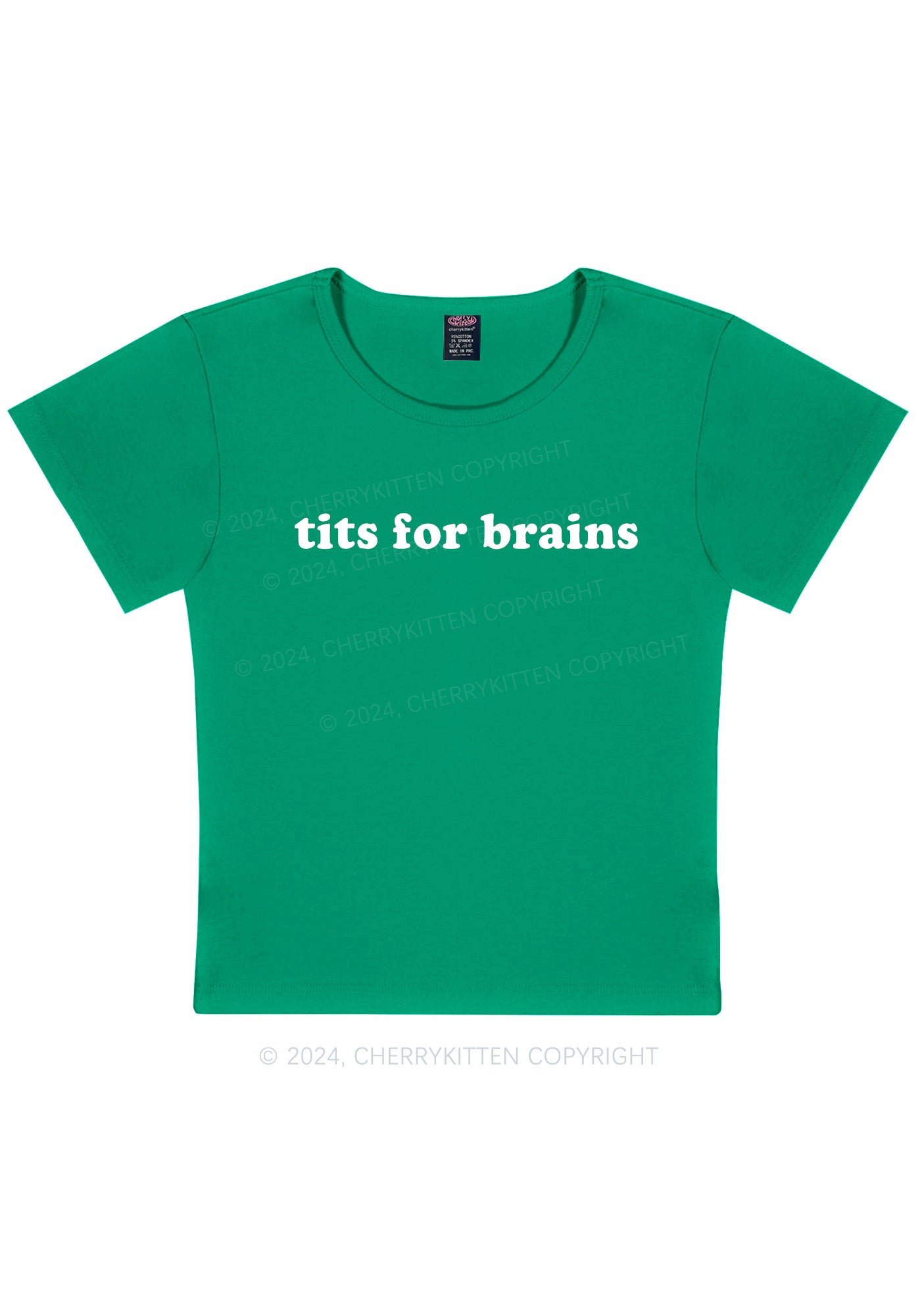 Txts For Brains Y2K Baby Tee Cherrykitten