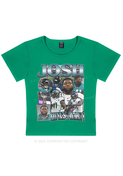 Green Josh Y2K Super Bowl Baby Tee Cherrykitten