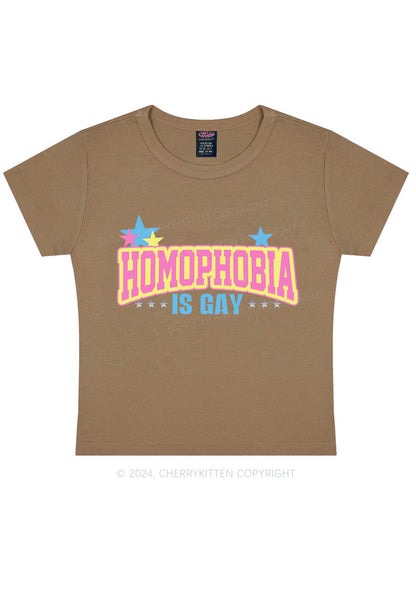 Homophobia Is Gay Y2K Baby Tee Cherrykitten