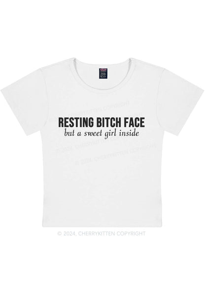 Resting Bxxch Face Y2K Baby Tee Cherrykitten